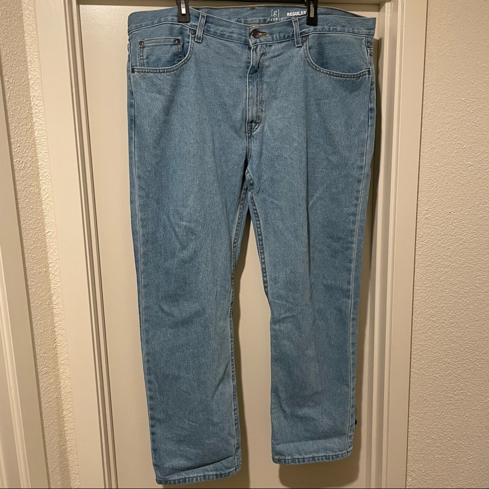 George light blue regular/straight fit denim jeans